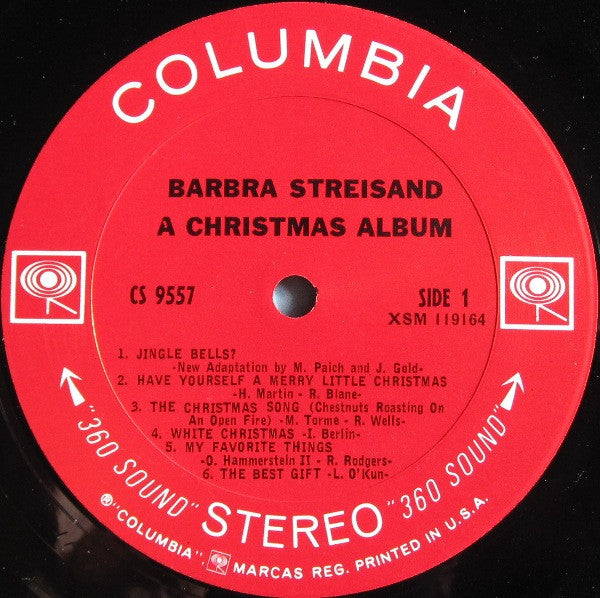 Barbra Streisand : A Christmas Album (LP, Album, Pit)