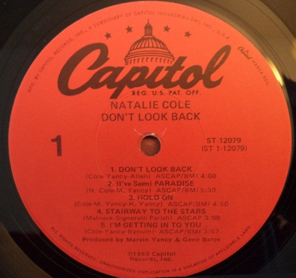 Natalie Cole : Don't Look Back (LP, Album)