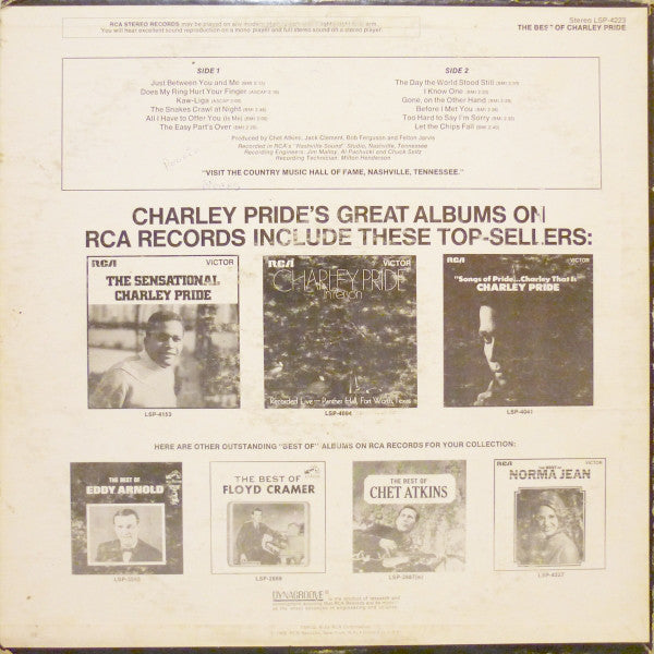 Charley Pride : The Best Of Charley Pride (LP, Comp, Ind)