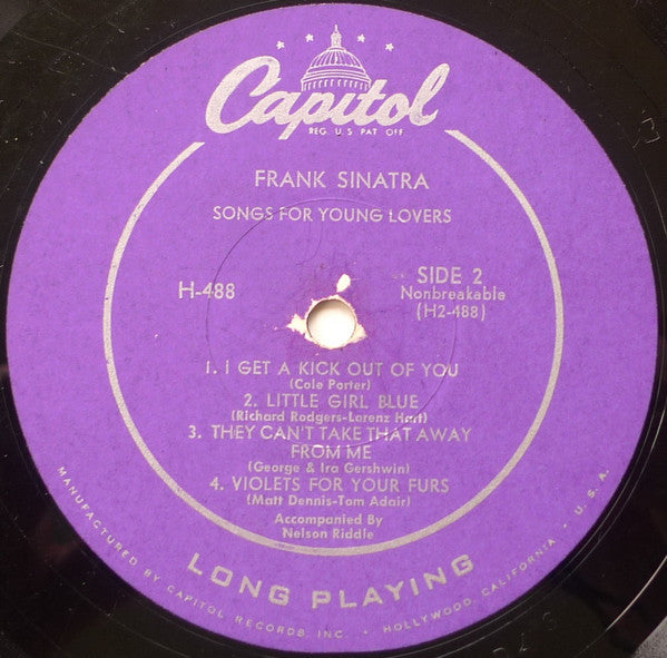 Frank Sinatra : Songs For Young Lovers (10", Album, Scr)