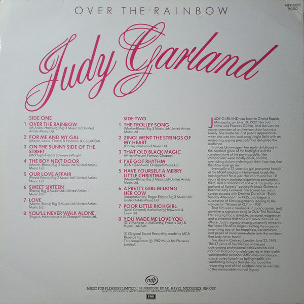 Judy Garland : Over The Rainbow (LP, Comp)