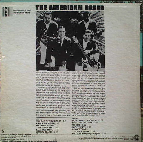 The American Breed : The American Breed (LP, Album, Ind)