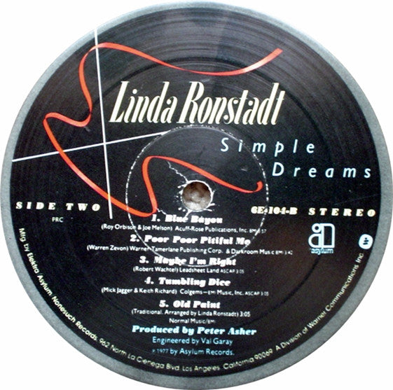 Linda Ronstadt : Simple Dreams (LP, Album, PRC)