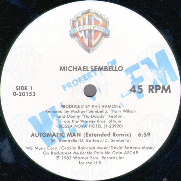 Michael Sembello : Automatic Man (12")