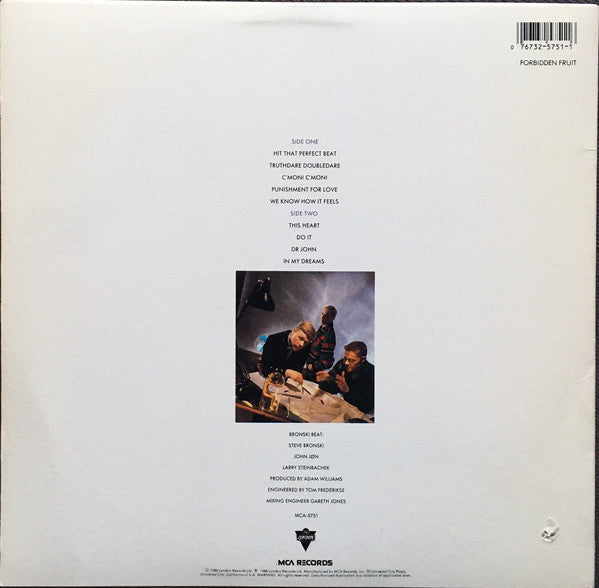 Bronski Beat : Truthdare Doubledare (LP, Album, Glo)