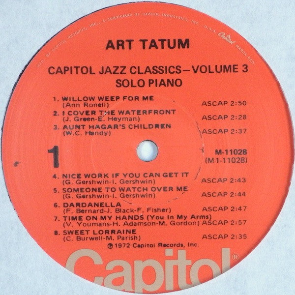 Art Tatum : Solo Piano (LP, Comp, Mono)