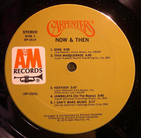 Carpenters : Now & Then (LP, Album, Pit)