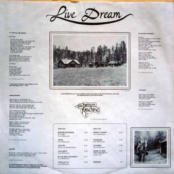 Cris Williamson, Jackie Robbins, June Millington : Live Dream (LP)