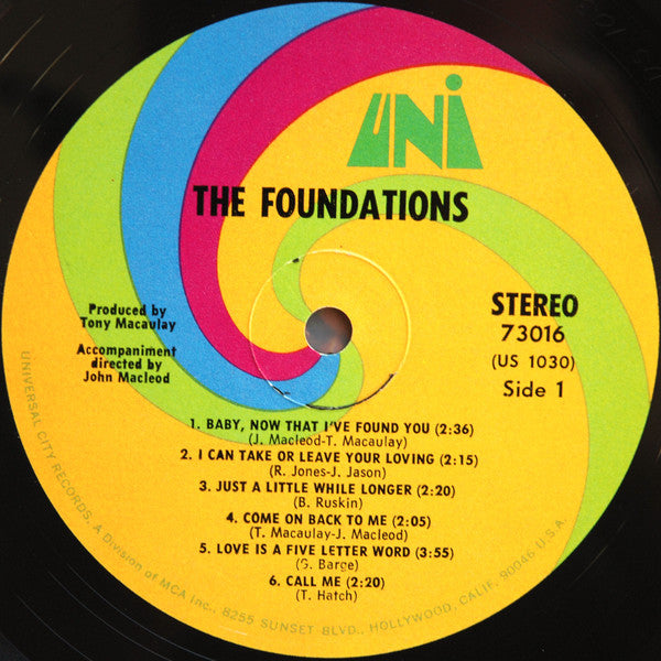 The Foundations : Baby, Now That I've Found You (LP, Album, Glo)