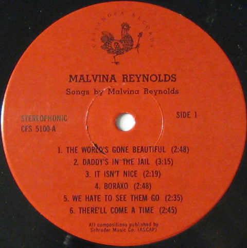 Malvina Reynolds : Malvina Reynolds (LP, Album)
