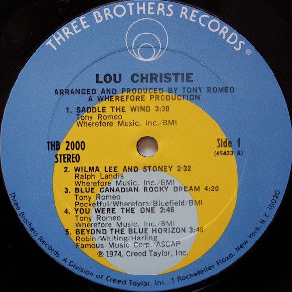 Lou Christie : Lou Christie (LP, Album, Pit)
