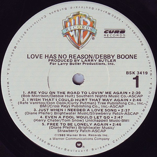 Debby Boone : Love Has No Reason (LP, Album)
