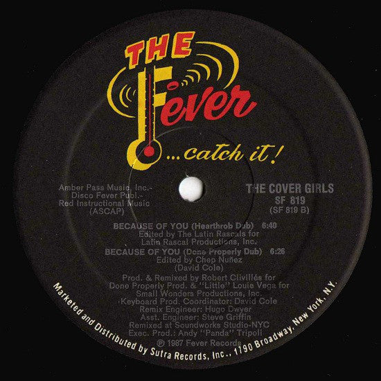 The Cover Girls : Because Of You (12")
