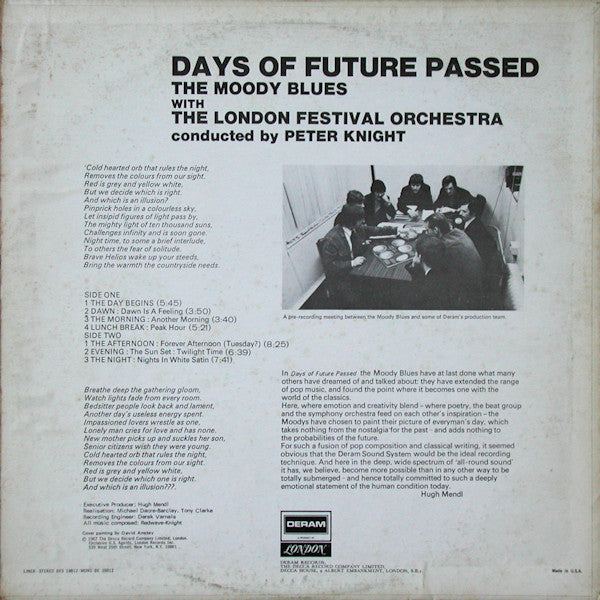 The Moody Blues : Days Of Future Passed (LP, Album, Bes)