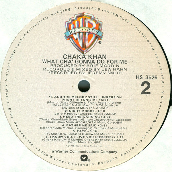 Chaka Khan : What Cha' Gonna Do For Me (LP, Album, Los)