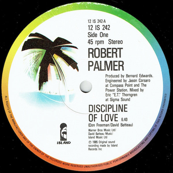 Robert Palmer : Discipline Of Love (12", Single)