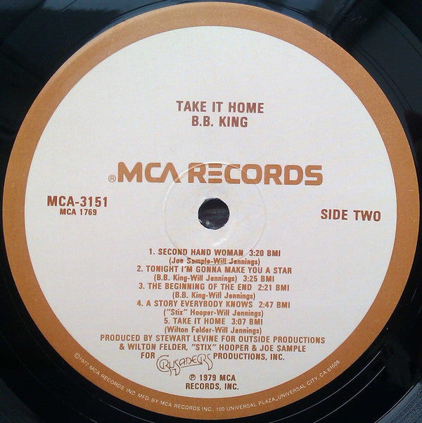 B.B. King : Take It Home (LP, Album)
