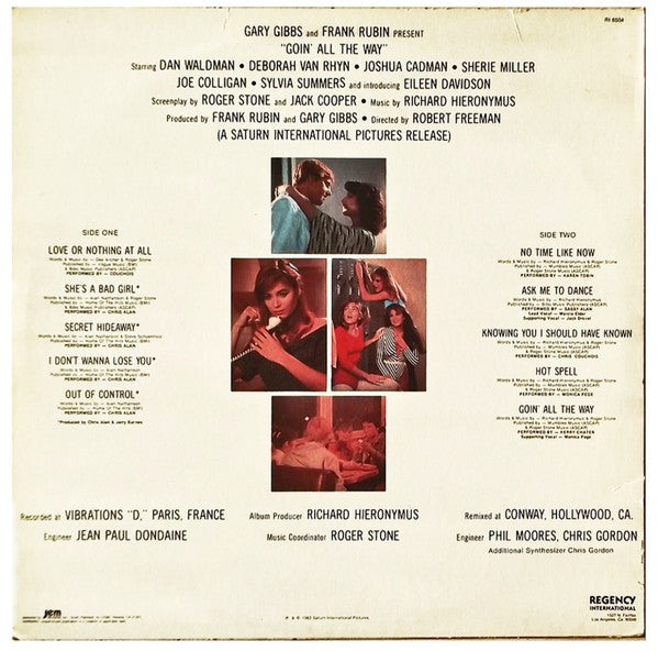 Richard Hieronymus, Chris Alan : Goin' All The Way (Original Motion Picture Soundtrack) (LP, Album)