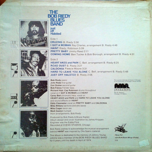 The Bob Riedy Chicago Blues Band : Just Off Halsted (LP, Album)