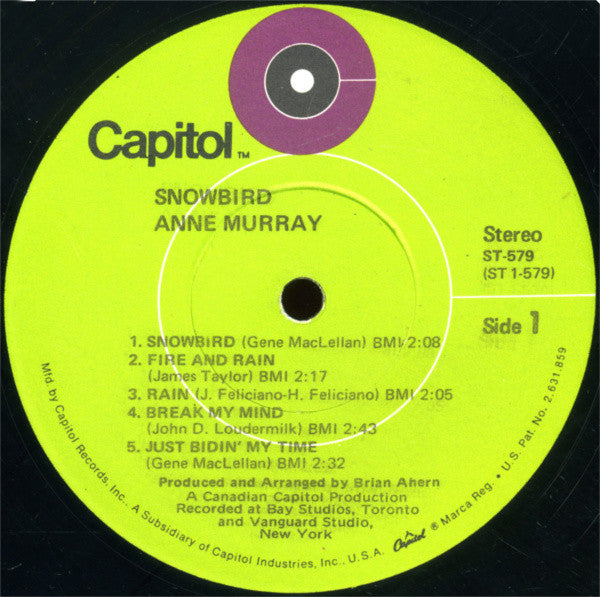 Anne Murray : Snowbird (LP, Comp, Jac)