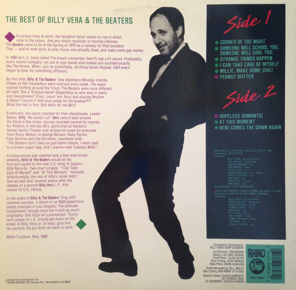 Billy Vera & The Beaters : By Request (The Best Of Billy Vera & The Beaters) (LP, Comp)