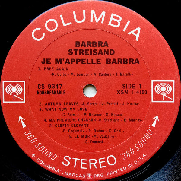 Barbra Streisand : Je M'Appelle Barbra (LP, Album)