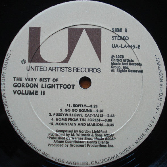 Gordon Lightfoot : The Very Best Of Gordon Lightfoot Vol. II (LP, Comp)