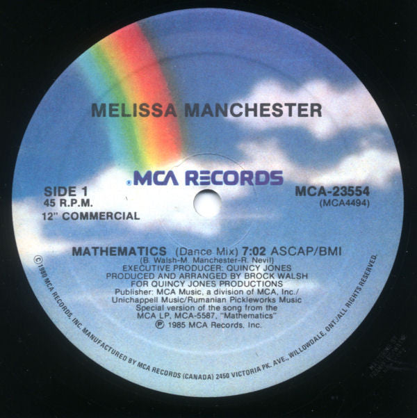 Melissa Manchester : Mathematics (12")