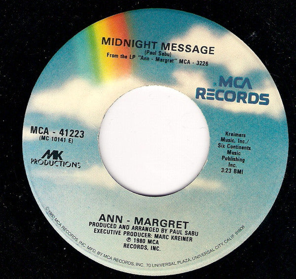 Ann Margret : Midnight Message (7")