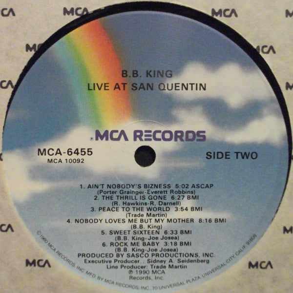 B.B. King : Live At San Quentin (LP, Album, MCA)