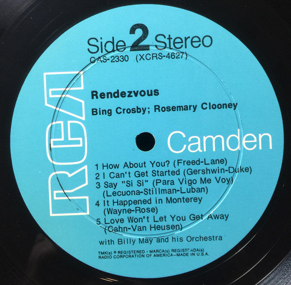 Bing Crosby ‒ Rosemary Clooney : Rendezvous (LP, Album, RE, RM)