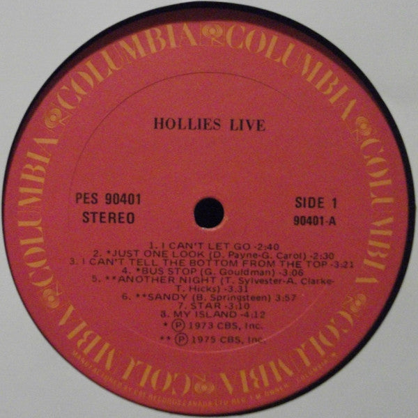 The Hollies : Hollies Live (LP, Album)