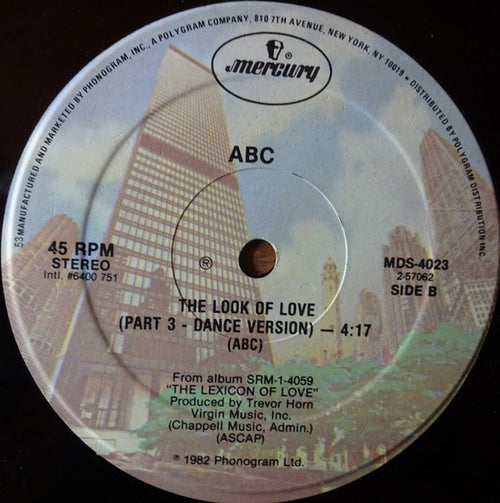 ABC : The Look Of Love (USA Remix - Dub Version) (12", 53)