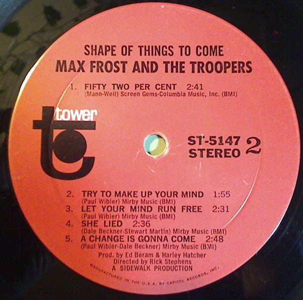 Max Frost & The Troopers : Shape Of Things To Come (LP, Album)