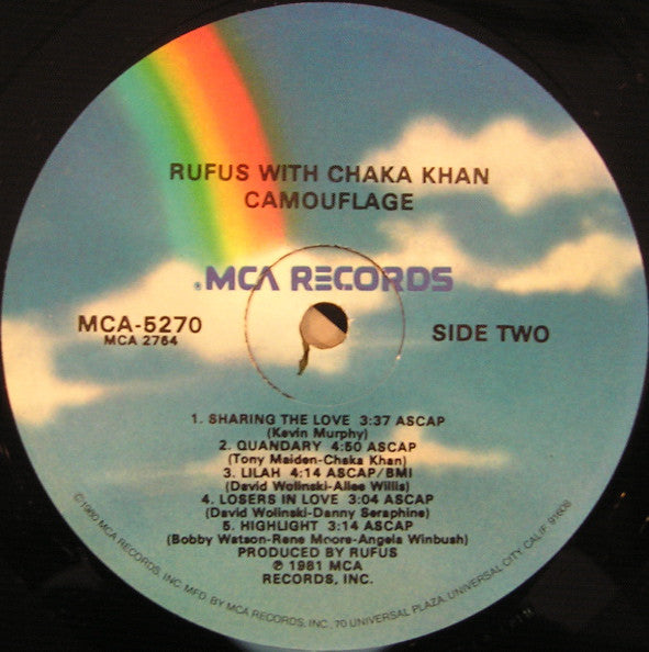 Rufus & Chaka Khan : Camouflage (LP, Album, Glo)
