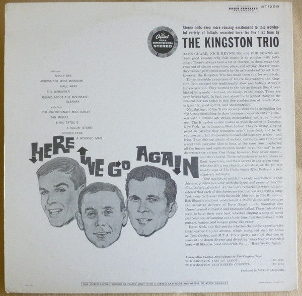 Kingston Trio : Here We Go Again! (LP, Album)