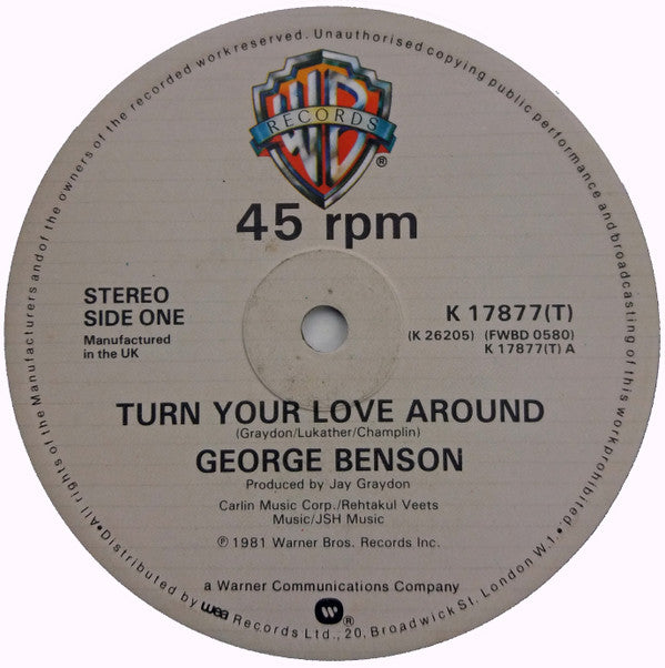 George Benson : Turn Your Love Around / Unchained Melody / Soulful Strut (12")