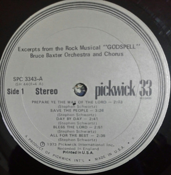 Various : Excerpts From The Rock Musical "Godspell" (LP, Album)