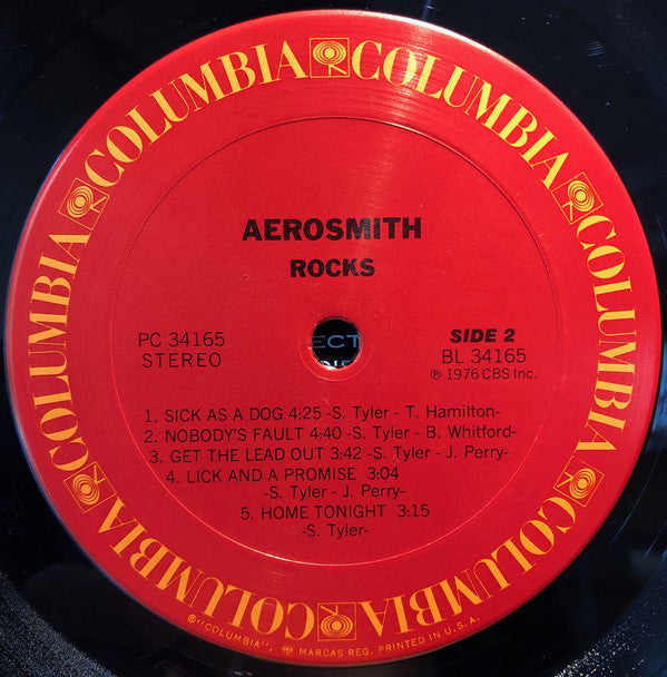 Aerosmith : "Rocks" (LP, Album, Pit)