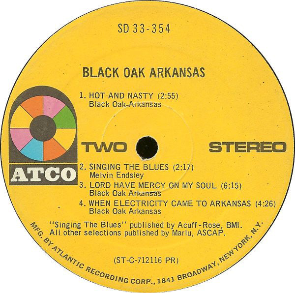 Black Oak Arkansas : Black Oak Arkansas (LP, Album, PR)