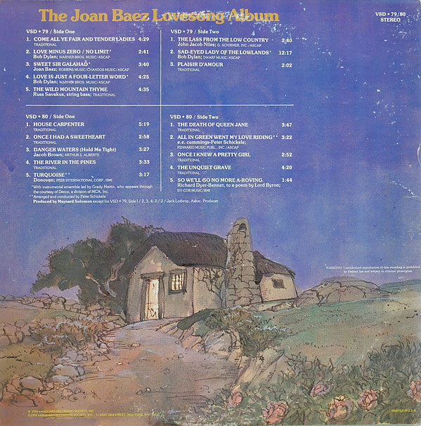 Joan Baez : The Joan Baez Lovesong Album (2xLP, Comp)