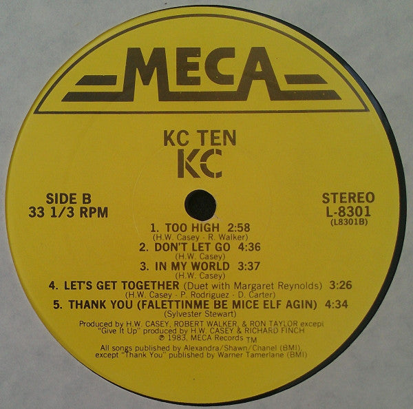 KC (4) : KC Ten (LP, Album, PRC)