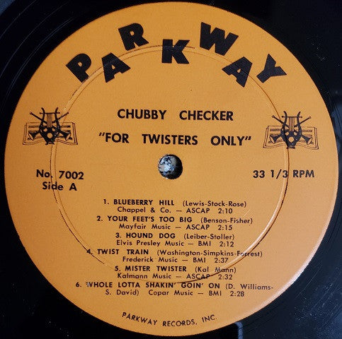 Chubby Checker : For Twisters Only (LP, Album, Mono)