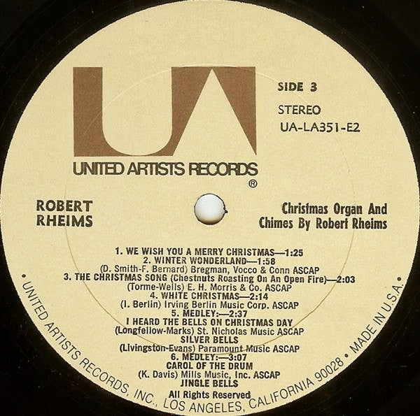 Robert Rheims : Christmas Organ & Chimes By Robert Rheims (2xLP, Album, RE)