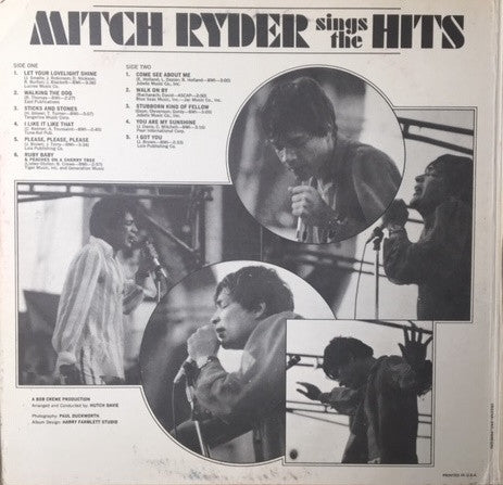 Mitch Ryder : Sings The Hits (LP, Album, Gat)