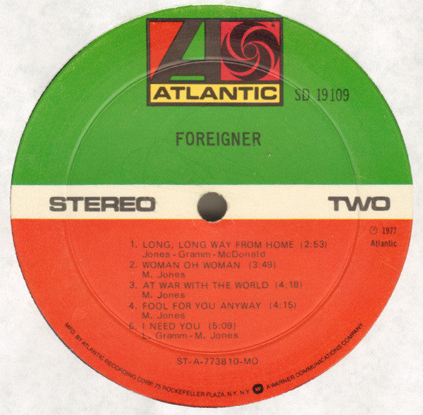 Foreigner : Foreigner (LP, Album, RE, MO )