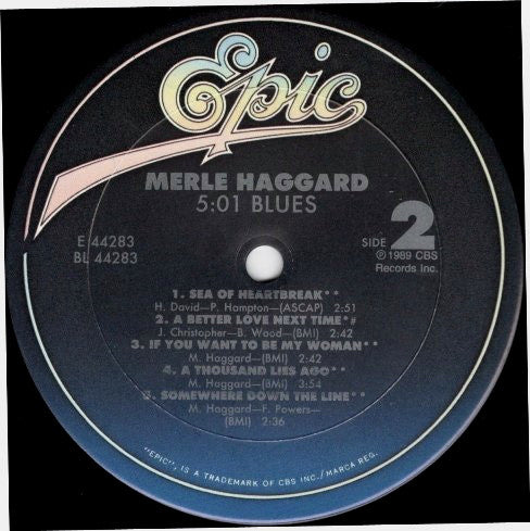 Merle Haggard : 5:01 Blues (LP, Album, Car)