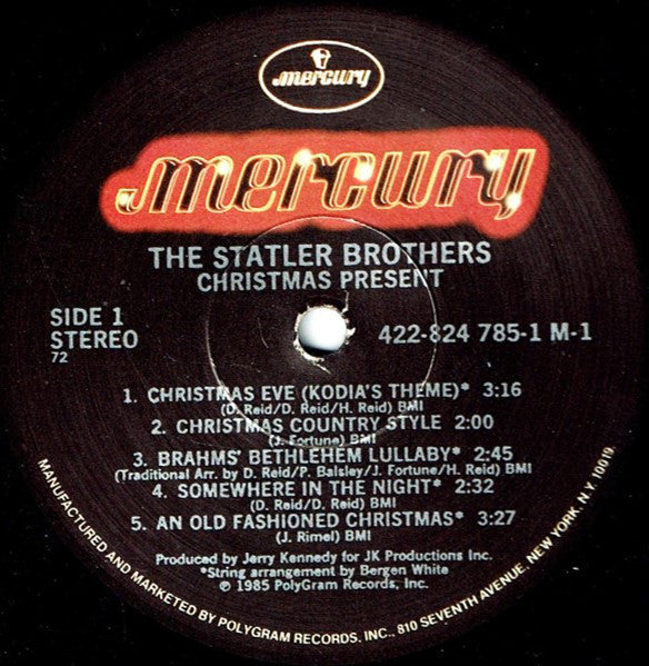The Statler Brothers : Christmas Present (LP, Album)
