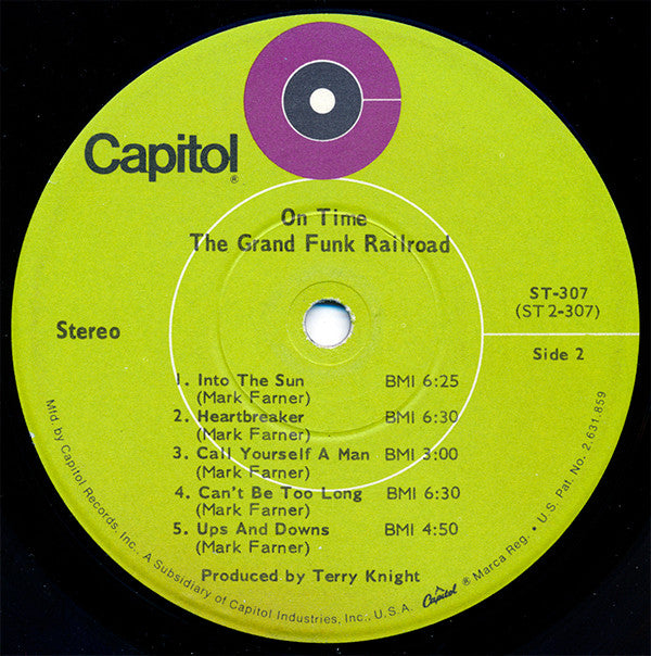 Grand Funk Railroad : On Time (LP, Album, Win)
