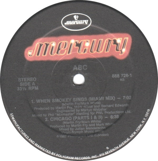 ABC : When Smokey Sings (12", Single)